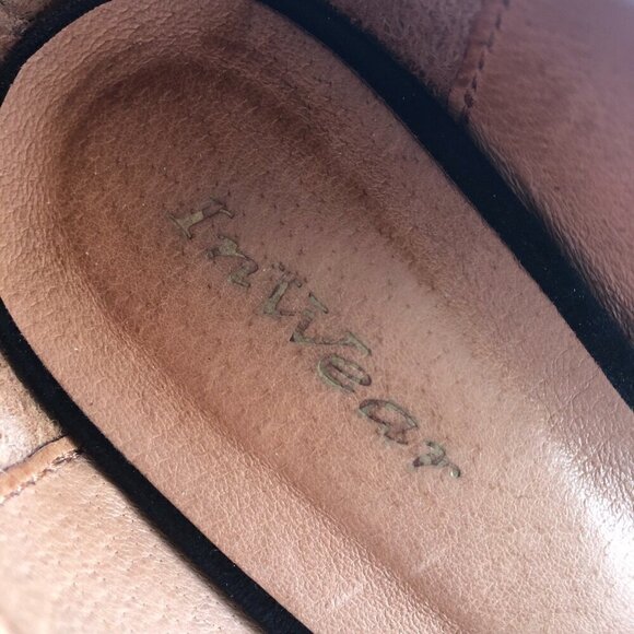 INWEAR Shoes Ivory/Cream & Black 3" high heels Upper Suede Leather EU39 US8/8.5 - Picture 9 of 16